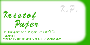 kristof pujer business card